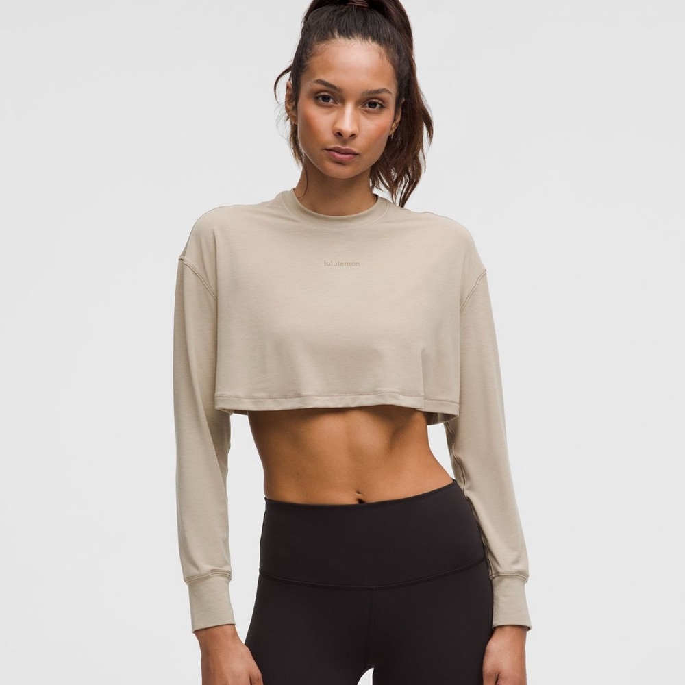 Lululemon Jersey Training Super-Crop Long Sleeve SHOK 4